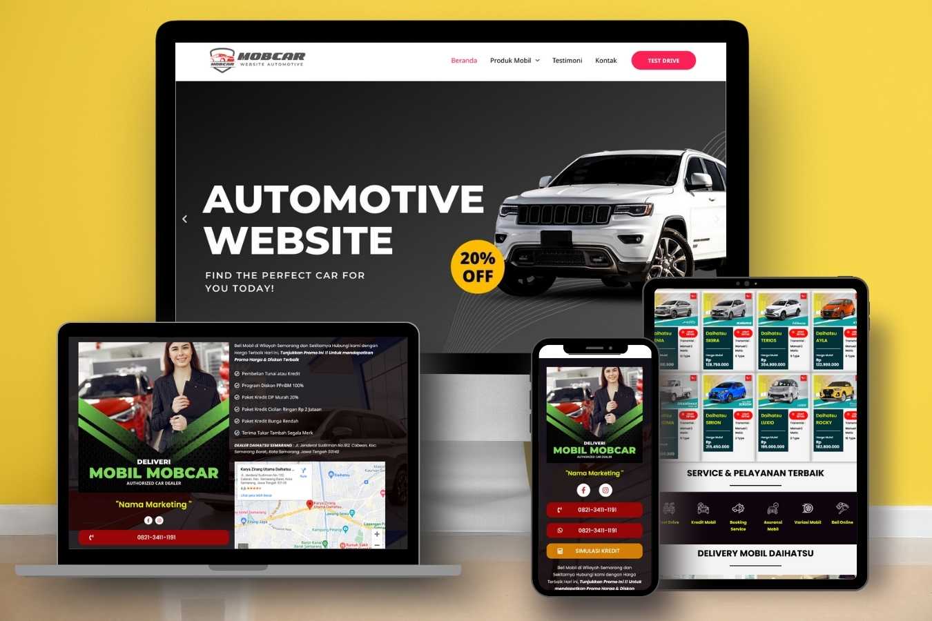 Website dealer mobil